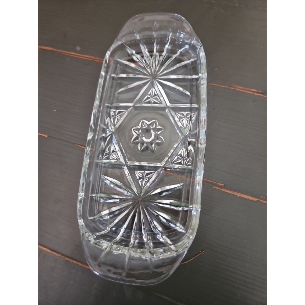 Anchor Hocking EAPC Prescut Butter Dish 1/4 lb One Stick Bottom Only Vintage